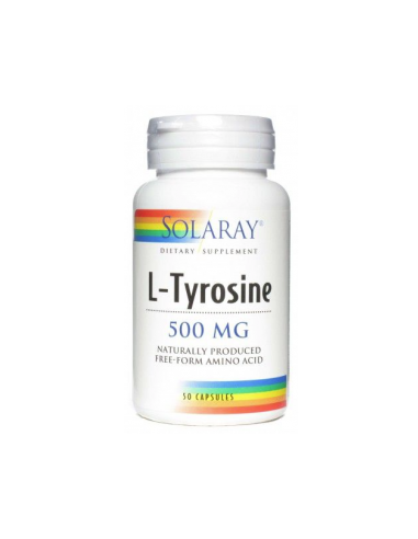 L-Tyrosina 500 mg -Solaray- 50 cápsulas