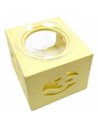 Quemador Aceite Madera Amarillo Om