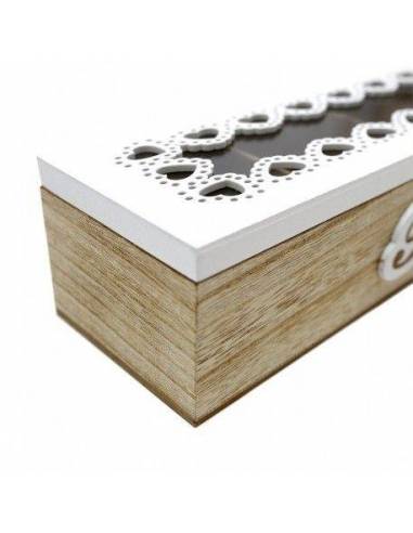 Caja Madera y Cristal Té