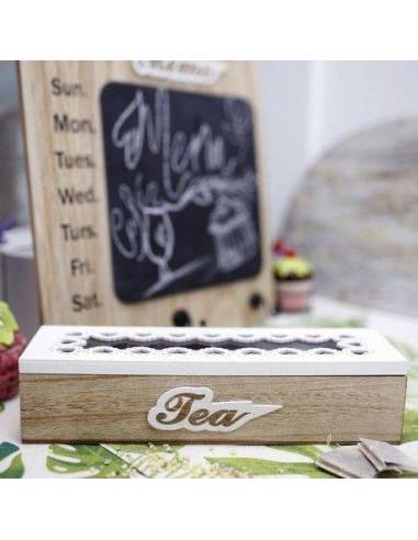 Caja Madera y Cristal Té
