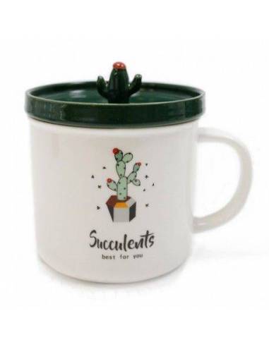 Taza Cáctus Tapadera I