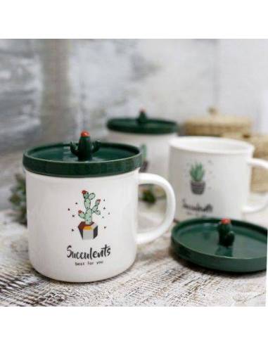 Taza Cáctus Tapadera I