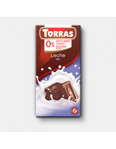 Chocolate con leche y edulcorante...