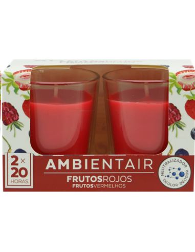 Vela perfumada Duo Frutos Rojos -...