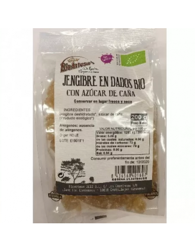 Jengibre en Dados con Azúcar de Caña...