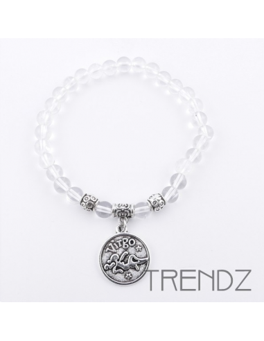 Pulsera Zodiaco Virgo Cuarzo Blanco