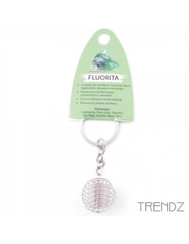 Llavero Metal Jaula Fluorita