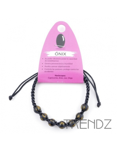 Pulsera Nudos Ónix Om Mani