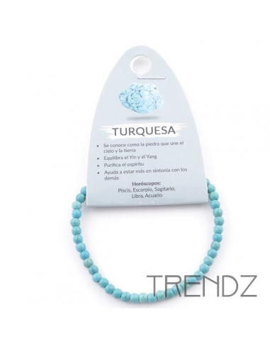 Pulsera Bola Turquesa 4MM