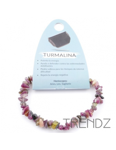 Pulsera Chip Turmalina Sandía