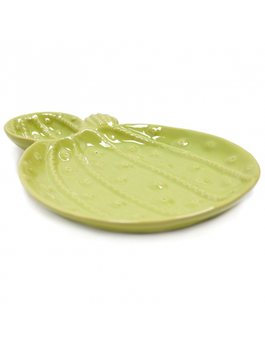 Plato Porcelana Cactus Verde Claro...