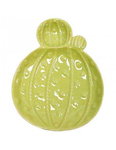 Plato Porcelana Cactus Verde Claro...