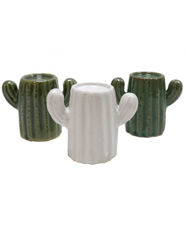 Portavelas Porcelana Cactus Night...