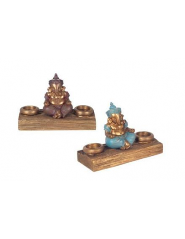 Figura Ganesha Dorada T´light Rojo