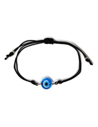 Pulsera de Cordón Negro Ojo Turco