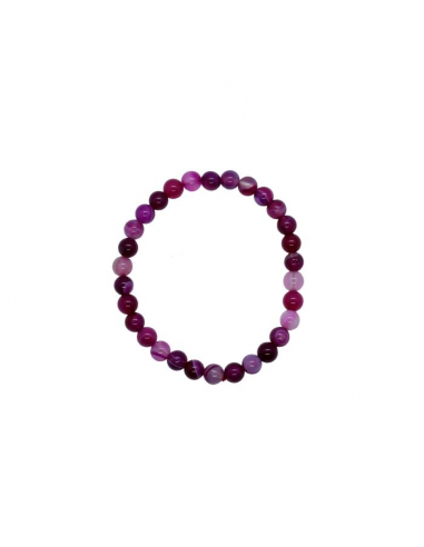 Pulsera Agata Rosa Bola 4MM