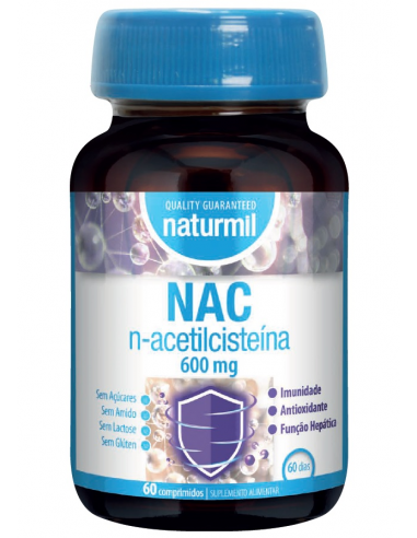 NAC n-acetilcisteína 600mg - Naturmil...