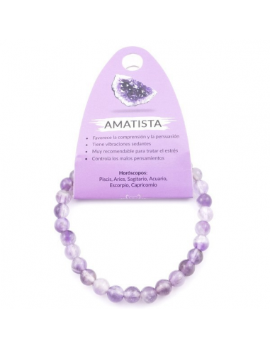 Pulsera Amatista Bola 6mm