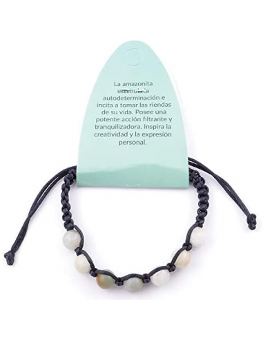 Pulsera Nudo Amazonita Bola 8mm