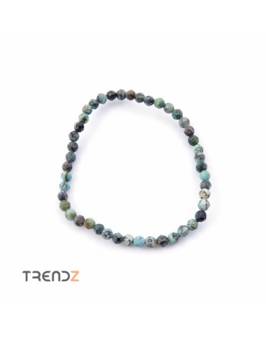 Pulsera Turquesa Facetada Bola 4mm