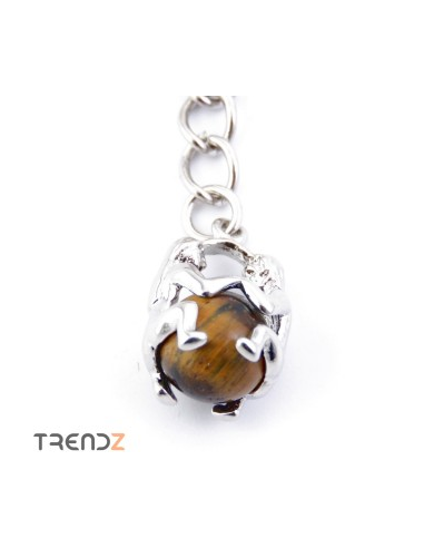 Llavero Zodiaco Géminis Ojo de Tigre