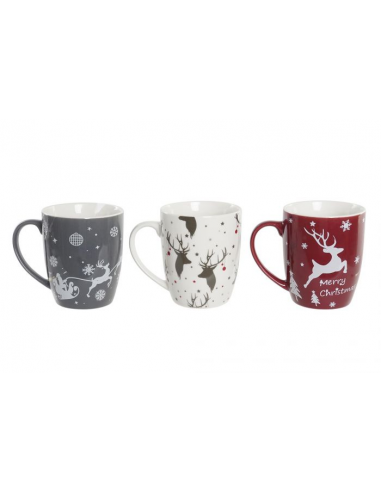 Mug Porcelana Renos Navidad 3...