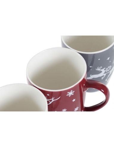 Mug Porcelana Renos Navidad 3...