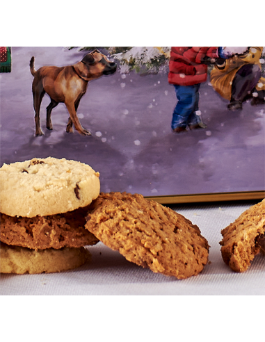 Lata de galletas con escena de...