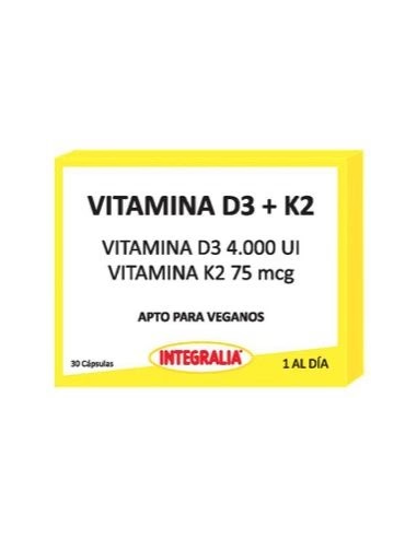 Vitamina D3 + K2 - Integralia - 30...
