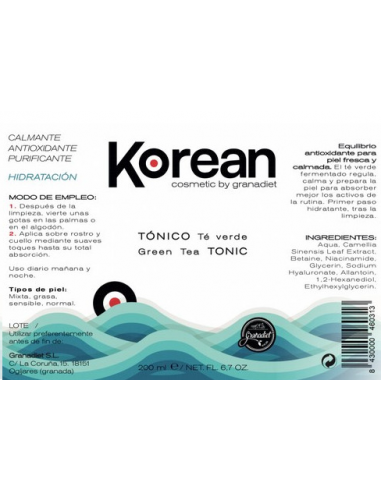 Tónico Facial Té Verde Spray - Korean...